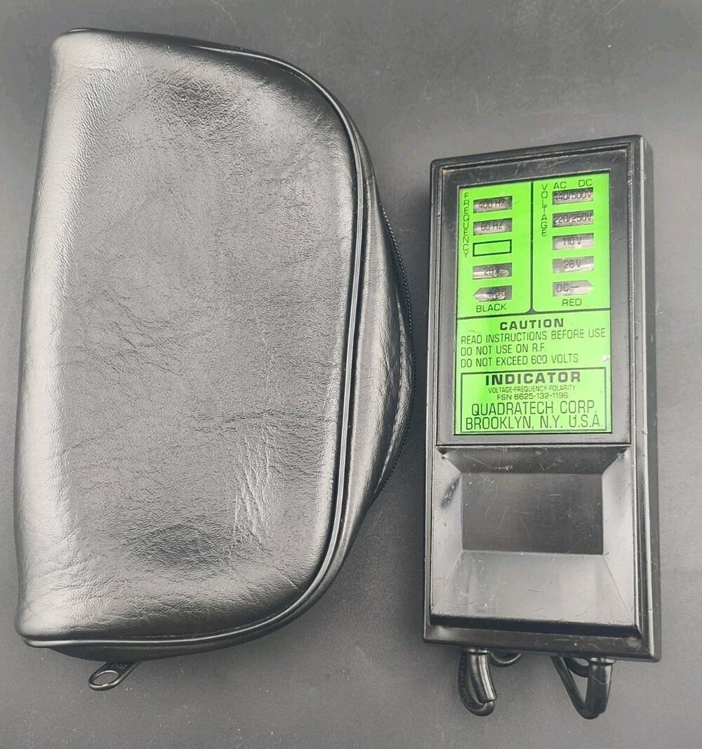 Vintage Quadratech Corp Electrical Indicator FSN 6625-132-1196 Tested Case